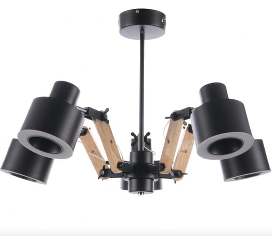 Потолочная люстра ВИНКРУС, светодиодная Matt BK+CH, LED 40W MD3533/5B 1