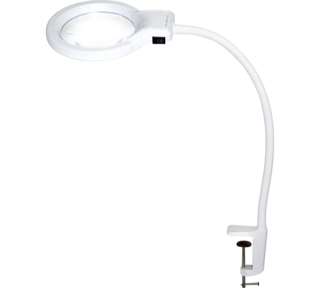 Светильник Трансвит Леда С20-038 арт (на гибкой стойке,с увеличительной линзой 2 D)LED,8Вт (белый) 4607053882667 ЦБ-00039124