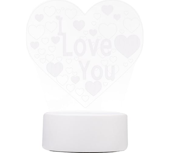 Декоративный светильник ENERGY en-nl 23 3d сердце с надписью i love you 106254