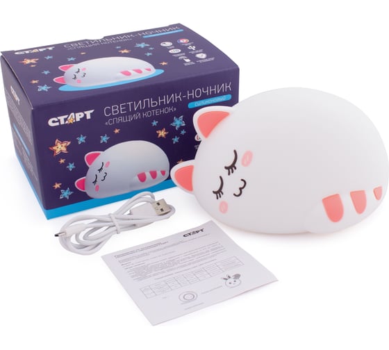 Светодиодный светильник-ночник СТАРТ NL 7LED кошка