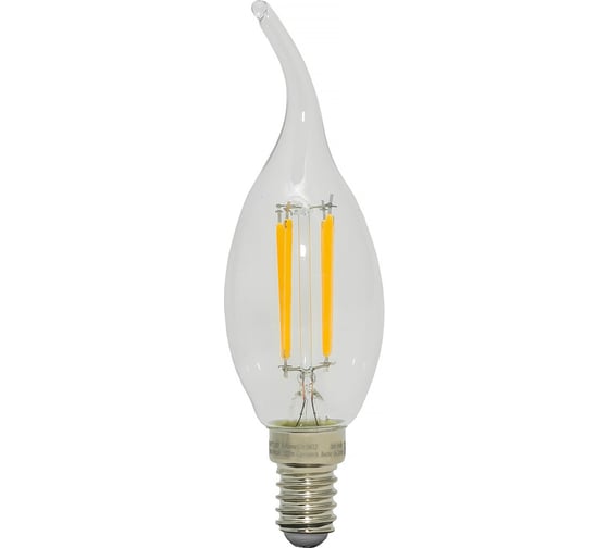 Светодиодная филаментная лампа СТАРТ в колбе свеча витая LED F-FlameE14 9W27