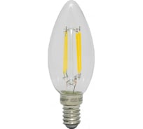 Светодиодная филаментная лампа (в колбе свеча) СТАРТ LED F-CandleE14 9W40