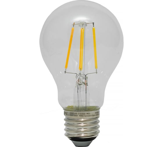 Светодиодная филаментная лампа в колбе лон СТАРТ LED F-GLSE27 7W40 1