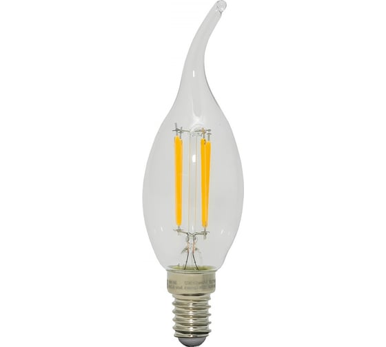 Светодиодная филаментная лампа (в колбе свеча витая) СТАРТ LED F-FlameE14 7W27 1