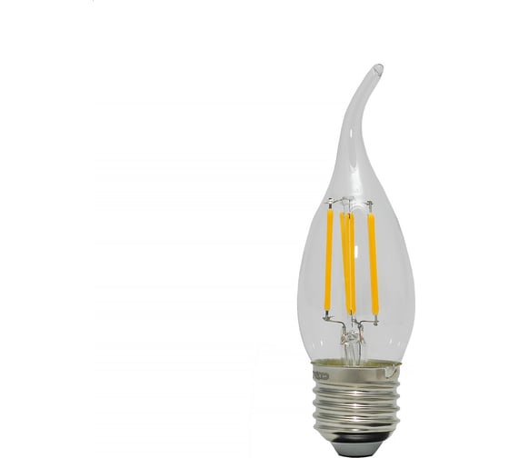 Светодиодная филаментная лампа СТАРТ в колбе свеча витая LED F-FlameE27 7W27