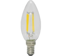 Светодиодная филаментная лампа СТАРТ в колбе свеча LED F-CandleE14 7W40