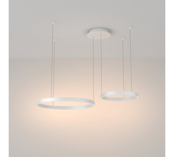 Подвесной светильник MAYTONI rim led 61w алюминий белый MOD058PL-L55W3K