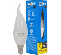 Светодиодная лампа в колбе свеча витая СТАРТ ECO LEDFlameE14 7W 30
