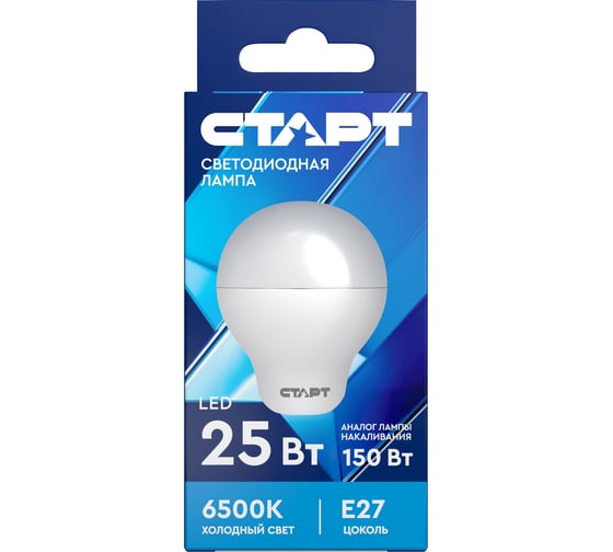Светодиодная лампа в колбе лон СТАРТ ECO LEDGLSE27 25W 65 1