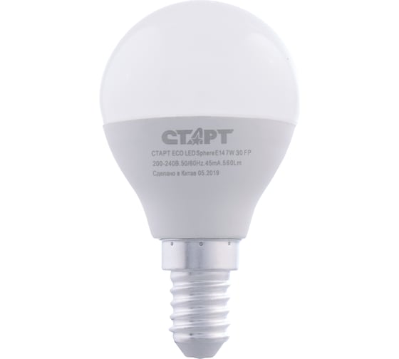 Светодиодная лампа (в колбе лон) СТАРТ ECO LEDSphereE14 7W 30 FP