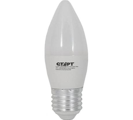 Светодиодная диммируемая лампа в колбе свеча СТАРТ LEDCandleE27 7W 27 Dim Step