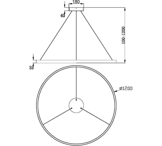 Подвесной светильник MAYTONI rim led 81w алюминий белый MOD058PL-L65W3K