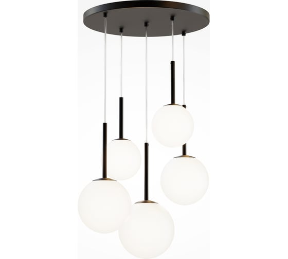 Подвесной светильник MAYTONI basic form 5хe14x40w металл матовый черный MOD321PL-05B