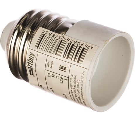 Smartbuy Переходник E27-E14, белый SBE-A-E27-14