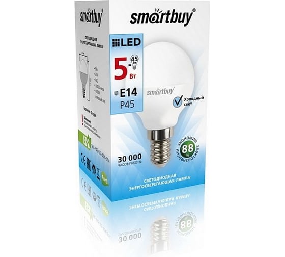Светодиодная лампа Smartbuy LED P45-05W/4000/E14 SBL-P45-05-40K-E14