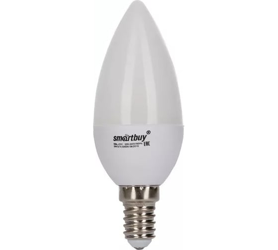 Светодиодная лампа Smartbuy LED C37-05W/3000/E14 SBL-C37-05-30K-E14