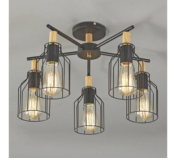 Потолочный светильник ESCADA 469/5PL E27*60W Black 469/5PL Black