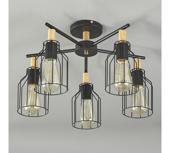 Потолочный светильник ESCADA 469/5PL E27*60W Black 469/5PL Black