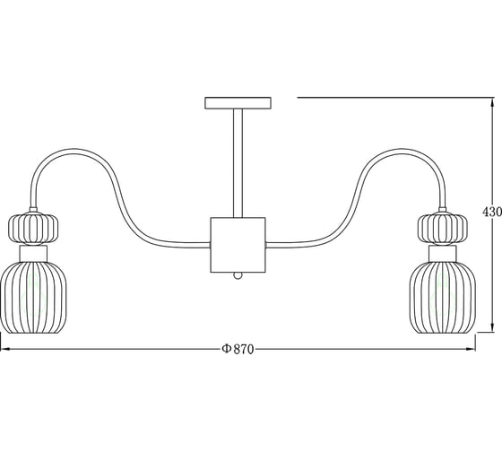 Светильник на штанге ESCADA 1141/8PL E14*60W Chrome/Clear 1141/8PL Chrome/Clear