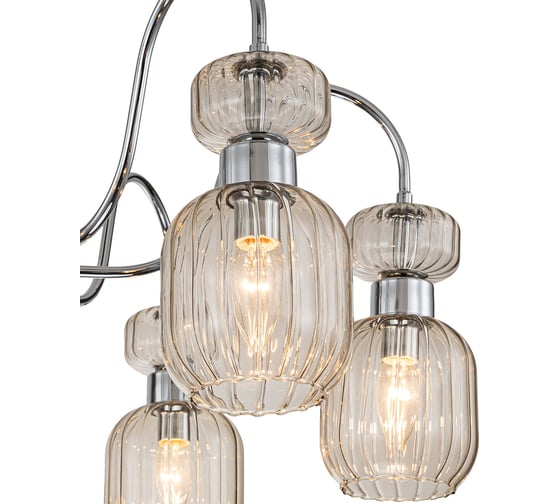 Светильник на штанге ESCADA 1141/6PL E14*60W Chrome/Beige 1141/6PL Chrome/Beige
