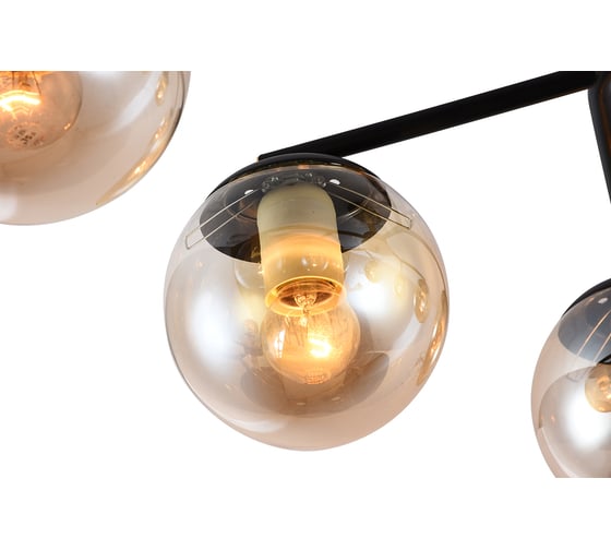 Потолочный светильник ESCADA E27*60W Black/Wood 1130/8PL