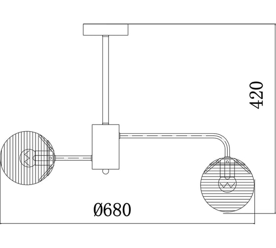 Светильник на штанге ESCADA E27*60W Black 646/6P