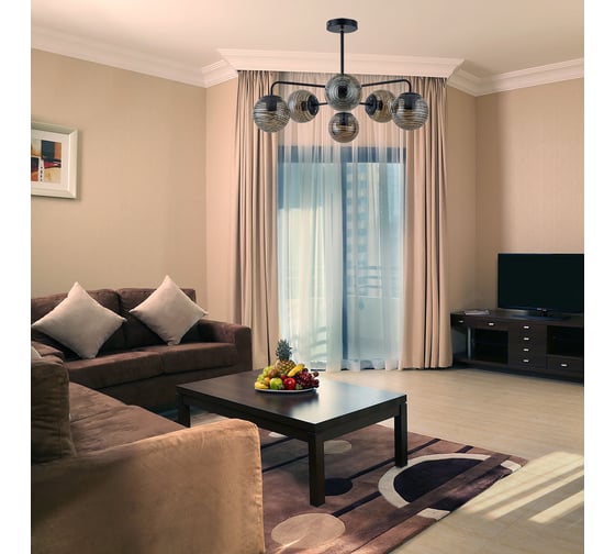 Светильник на штанге ESCADA E27*60W Black 646/6P
