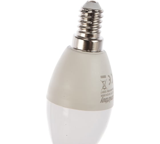 Светодиодная лампа Smartbuy LED свеча на ветру, матовая C37-05W/3000/E14 SBL-C37Tip-05-30K-E14