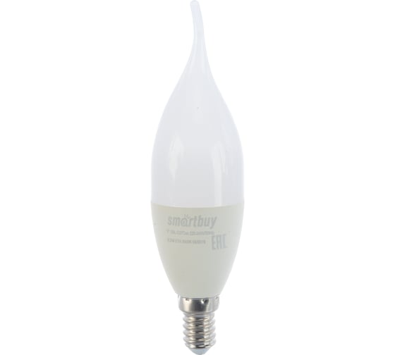 Светодиодная лампа Smartbuy LED свеча на ветру, матовая C37-9,5W/3000/E14 SBL-C37Can-9_5-30K-E14
