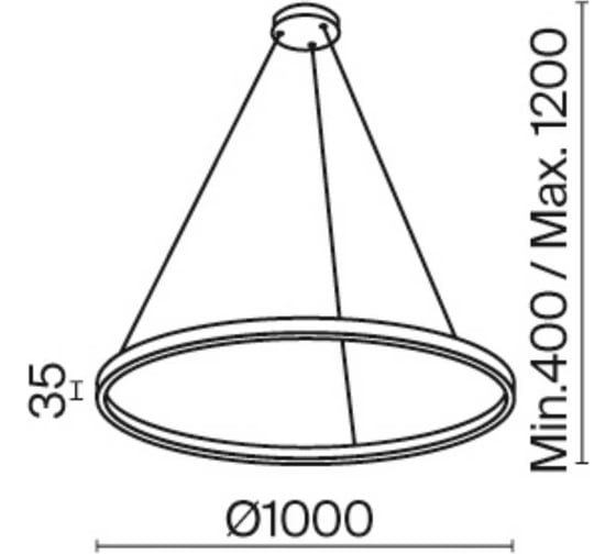 Подвесной светильник MAYTONI rim led 61w алюминий белый MOD058PL-L54W3K