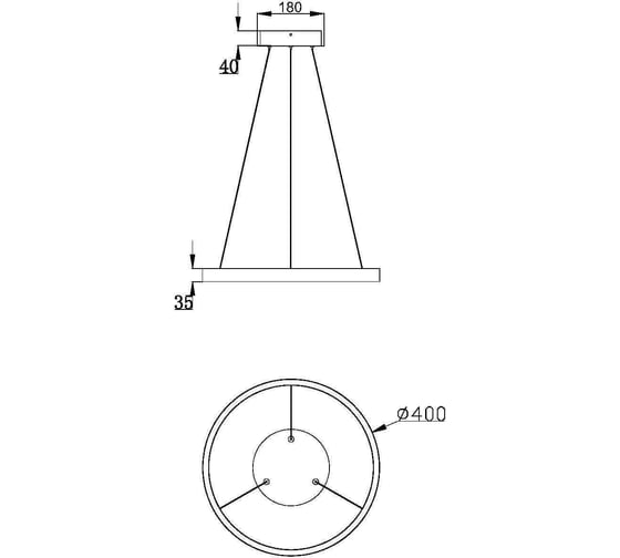 Подвесной светильник MAYTONI rim led 25w алюминий белый MOD058PL-L22W3K