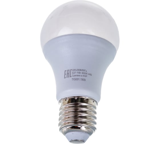 Светодиодная лампа Ресанта LL-R-A60-11W-230-3K-E27 /груша, 11Вт, тепл., Е27/ 76/1/15