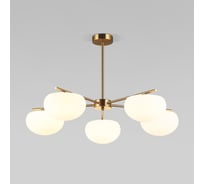 Подвесная люстра Eurosvet со стеклянными плафонами 30190/5 латунь a065712