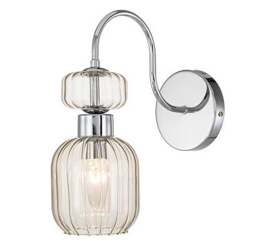 Настенный светильник ESCADA 1141/1A E14*60W Chrome/Beige 1141/1A Chrome/Beige