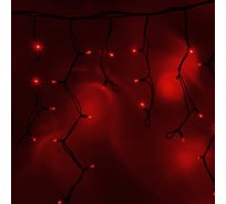 Гирлянда Neon-Night айсикл бахрома, светодиодный, 5,6x0,9 м, черный провод каучук, 230 в, диоды красные, 240 led 255-242