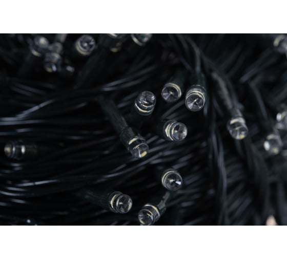 Линейная гирлянда FERON CL44 200 LED 5000К, с эффектом стробов, 20м+1.5м черный шнур, IP65 32976