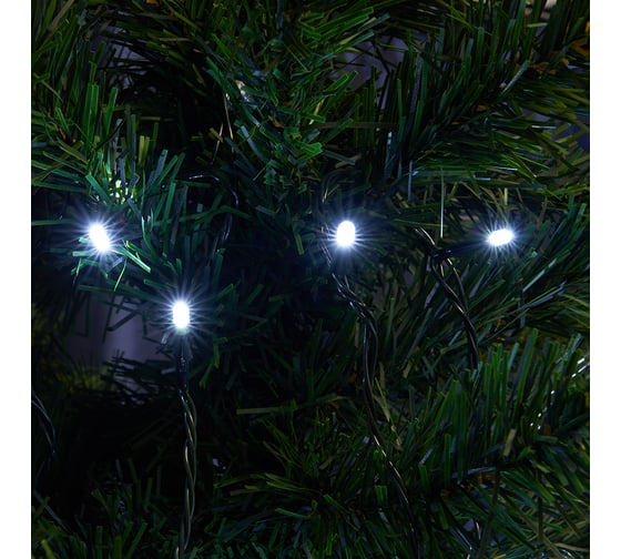 Линейная гирлянда FERON CL44 200 LED 5000К, с эффектом стробов, 20м+1.5м черный шнур, IP65 32976