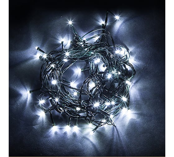 Линейная гирлянда FERON CL44 200 LED 5000К, с эффектом стробов, 20м+1.5м черный шнур, IP65 32976