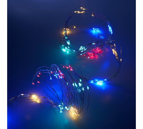 Гирлянда на елку FERON CL53 200 LED мульти, 10 веток 20 лампочек, 2м+1м шнур, IP20 32986
