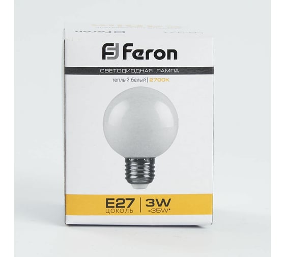 Светодиодная лампа FERON 3W 230V E27 2700K, LB-371 25903