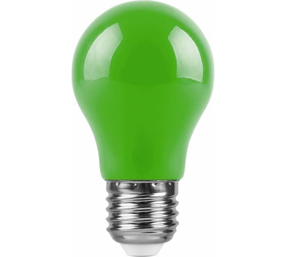 Светодиодная лампа FERON 3W 230V E27 зеленый, LB-375 25922