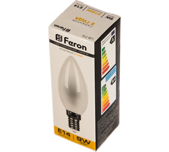 Светодиодная лампа FERON 9W 230V E14 2700K матовая LB-73 25955