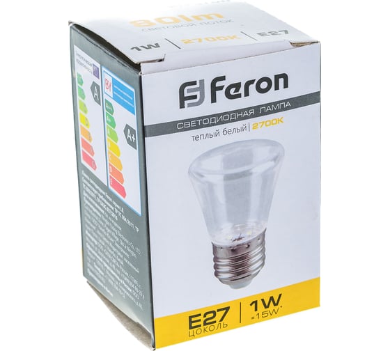 Светодиодная лампа FERON 1W 230V E27 2700K, LB-372 25909
