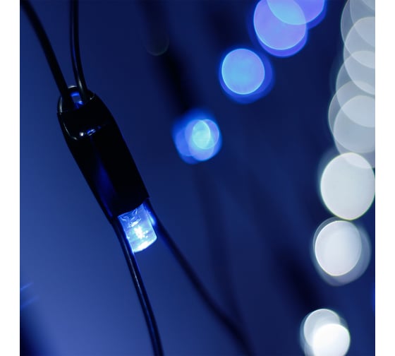 Светодиодная гирлянда Ardecoled ARD-NETLIGHT-CLASSIC-2000x1500-BLACK-288LED White/Blue 024689