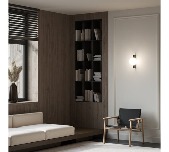 Настенный светильник (бра) MAYTONI avant-garde 1хg9x25w металл матовый черный MOD324WL-01B