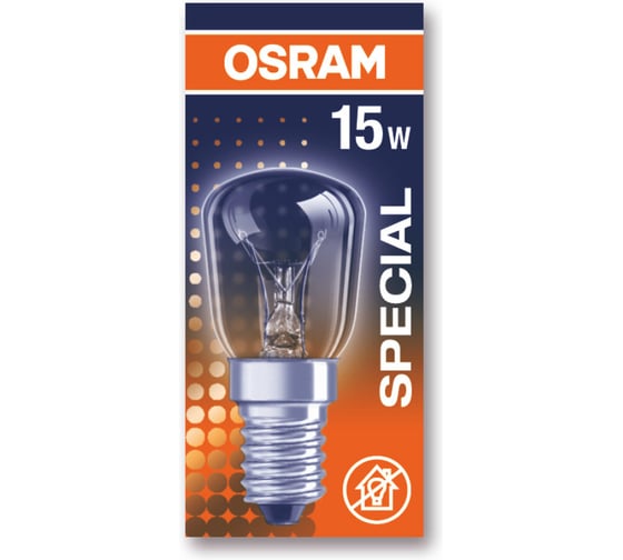 Бытовая галогенная лампа Osram SPC.T26/57 CL 15W 230V E14 FS1 4050300310282 1