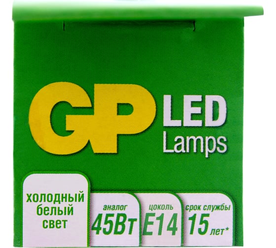 Светодиодная лампа в колбе свеча GP LEDC37-7WE14-40K-2CRB1