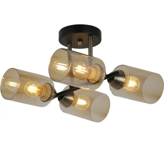 Люстра Freya glow 4хe27x60w, металл, черный и бронза FR5129PL-04B