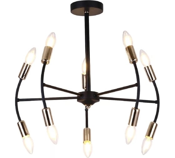 Люстра Freya ingrid 10хe14x40w, металл, черный FR5087PL-10B 1