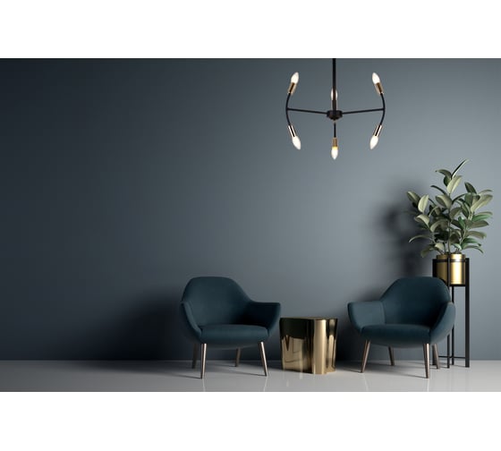 Люстра Freya ingrid 6хe14x40w, металл, черный FR5087PL-06B